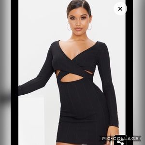 NWT - BEBE Criss Cross midi dress
